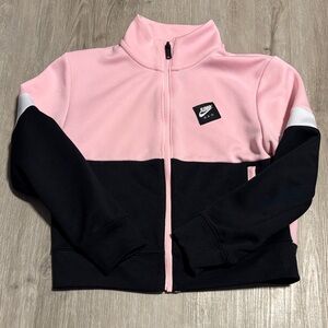 Jordan Kids Pink and Black Zip-Up Jacket